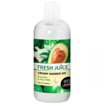 Gel de Dus Cremos cu Extracte de Avocado si Orez Fresh Juice, 500ml
