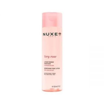 Lotiune tonica pentru toate tipurile de ten Nuxe Very Rose, 200 ml