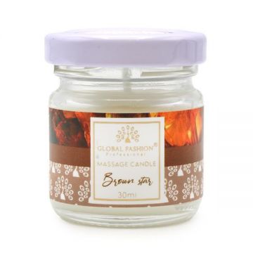 Lumânare de masaj Global Fashion, 30 ml, Brown star