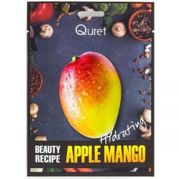 Masca de Fata Hidratanta cu Extract de Mango - Quret Beauty Recipe Apple Mango, 25 g