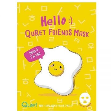 Masca de Fata Nutritiva cu Extract Proteic din Albus de Ou - Quret Hello :) Friends Mask - Egg, 25 g