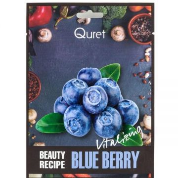 Masca Faciala cu Extract de Afine pentru Revitalizare - Quret Beauty Recipe Blue Berry, 25 g