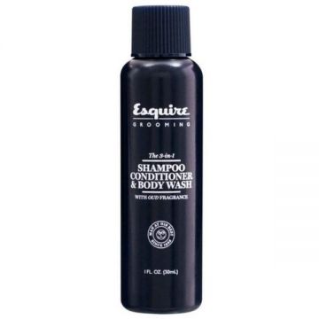 Sampon, Balsam si Gel de Dus 3 in 1 pentru Barbati - CHI Farouk Esquire Grooming 3 in 1 Shampoo, Conditioner & Body Wash, 30ml