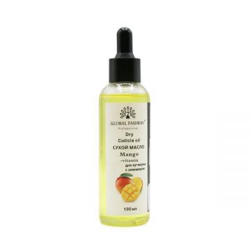 Ulei de cuticule cu pipetă, aromă de mango, Global Fashion, 100 ml