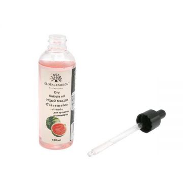 Ulei de cuticule cu pipetă, aromă de pepene verde, Global Fashion, 100 ml