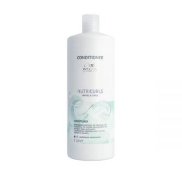 Balsam pentru Par Cret si Ondulat - Wella Professionals Nutricurls Waves & Curls Detangling Conditioner, 1000 ml