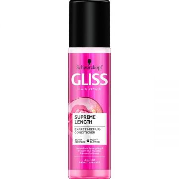 Balsam Spray pentru Par Lung Predispus la Deteriorare - Schwarzkopf Gliss Hair Repair Supreme Length Express-Repair-Conditioner, 200 ml