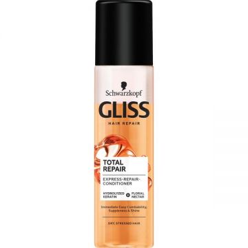 Balsam Spray Reparator pentru Par Uscat si Deteriorat - Schwarzkopf Gliss Hair Repair Total Repair Express-Repair-Conditioner, 200 ml