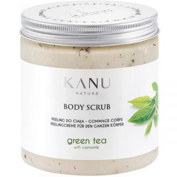 Exfoliant Corporal cu Ceai Verde si Musetel - KANU Nature Body Scrub Green Tea with Camomile, 350 g
