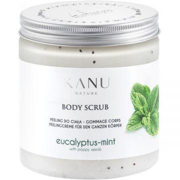 Exfoliant Corporal cu Menta, Eucalipt si Seminte de Mac - KANU Nature Body Scrub Eucalyptus-Mint with Poppy Seeds, 350  g