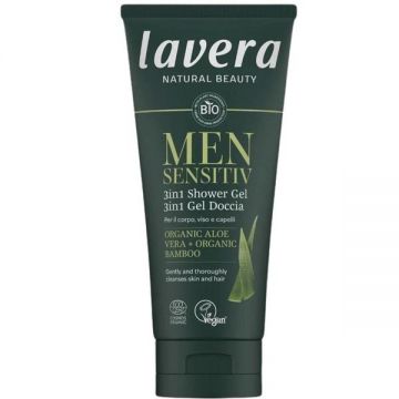 Gel de Curatare 3 in 1 Par, Fata si Corp pentru Barbati Lavera, 200 ml