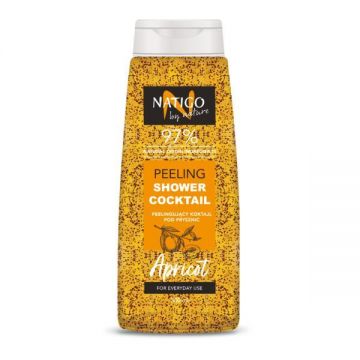 Gel de dus exfoliant Natigo By Nature cu extract de caise - 97% natural ingredients, 300ml