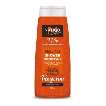 Gel de dus exfoliant Natigo By Nature cu extract de mandarine - 97% natural ingredients, 300ml