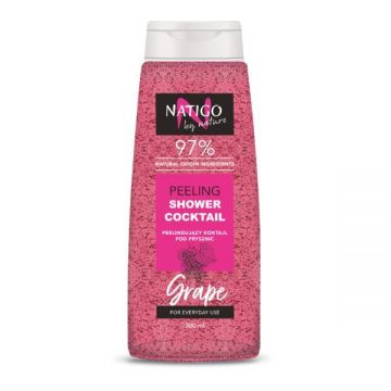 Gel de dus exfoliant Natigo By Nature cu extract de strugure - 97% natural ingredients, 300ml