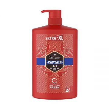Gel de Dus pentru Barbati - Old Spice Captain Body - Hair - Face Wash 3in1, 1000 ml