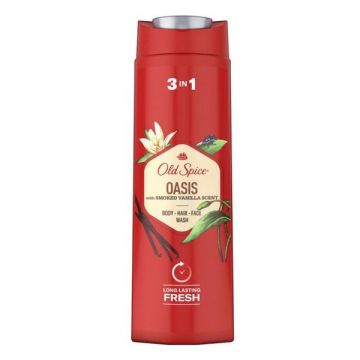 Gel de Dus pentru Barbati - Old Spice Oasis Body - Hair - Face Wash 3in1, 400 ml