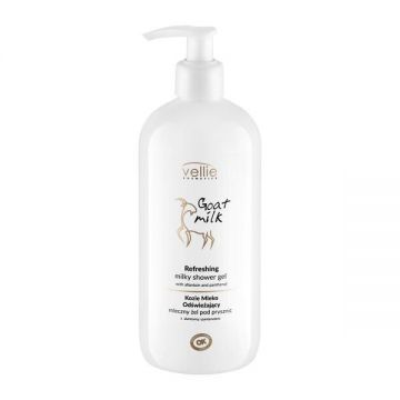 Gel de dus Revigorant cremos Vellie Goat Milk cu extract din lapte de capra, 500ml