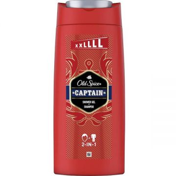 Gel de Dus si Sampon pentru Barbati - Old Spice Captain Shower Gel + Shampoo, 675 ml
