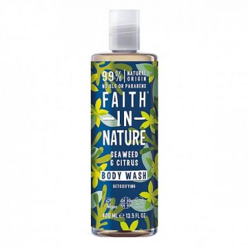 Gel de Dus si Spuma de Baie cu Alge Marine si Citrice Faith in Nature, 400ml