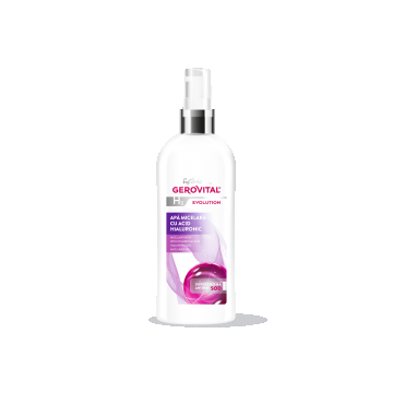 Apă Micelară Cu Acid Hialuronic  Curățare Delicată și Hidratare Intensivă, Gerovital H3 Evolution, 150 Ml