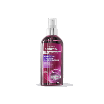 Apă Micelară Cu Cărbune și Acid Hialuronic  Curățare, Detoxifiere și Hidratare, Gerovital H3 Evolution, 150 Ml