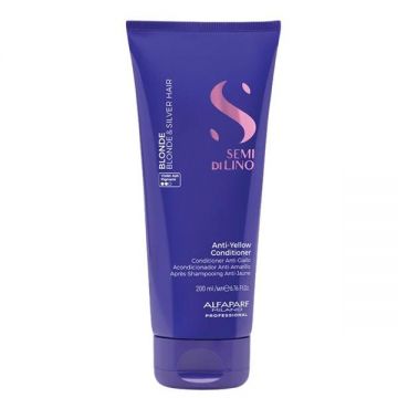 Balsam pentru Neutralizarea Tonurilor de Galben - Alfaparf Milano Semi di Lino Anti-Yellow Conditioner, 200 ml