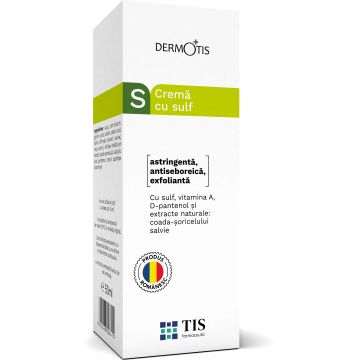 Crema cu sulf DermoTIS, 50ml, Tis Farmaceutic