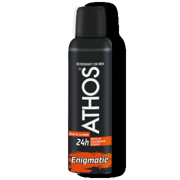 Deodorant Spray Athos Enigmatic 24h  Note Verzi și Citrice, 150 Ml