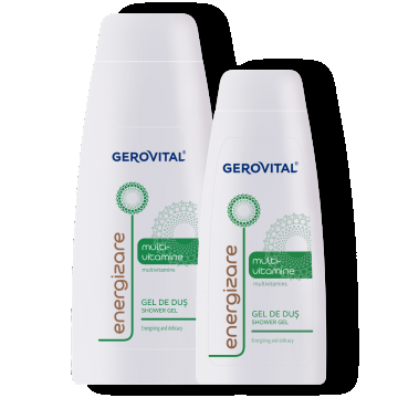 Gel De Duș Cu Multivitamine  Tonifiere, Energizare și Revitalizare, Gerovital, 400 Ml / 750 Ml