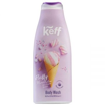 Gel de Dus cu Aroma de Bezele - Keff Fluffy Marshmellow Ice Cream Scented Body Wash, 500 ml