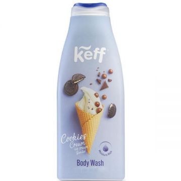 Gel de Dus cu Aroma de Inghetata cu Biscuiti - Keff Cookies Cream Body Wash, 700 ml