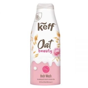 Gel de Dus cu Ovaz pentru Piele Sensibila - Keff Oat Beauty Body Wash, 500 ml