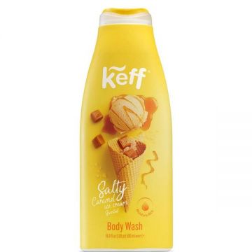Gel de Dus cu Parfum de Inghetata cu Caramel Sarat - Keff Salty Caramel Body Wash, 500 ml