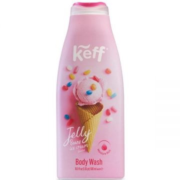 Gel de Dus cu Parfum de Inghetata cu Jeleuri - Keff Jelly Beans Body Wash, 500 ml