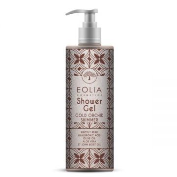 Gel de Dus cu Stralucire si Extract de Orhidee Aurie - Eolia Cosmetics Shower Gel - Gold Orchid Shimmer, 250 ml