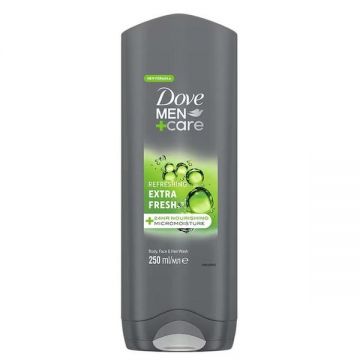 Gel de Dus pentru Barbati - Dove Men +Care Refreshing Extra Fresh Body, Face & Hair Wash, 250 ml