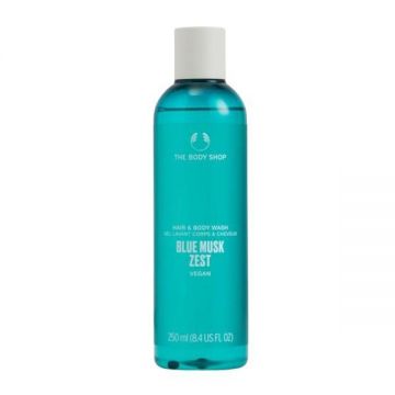 Gel de Dus Pentru Corp si Par Blue Musk Zest The Body Shop, 250 ml