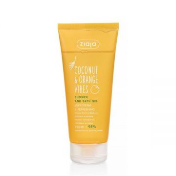 Gel de Dus - Ziaja Coconut & Orange Vibes Shower and Bath Gel Energising & Refreshing, 200 ml