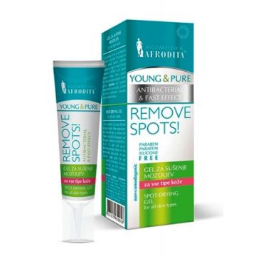 Gel pentru Pustule - Cosmetica Afrodita Young & Pure Remove Spot Drying Gel, 15 ml