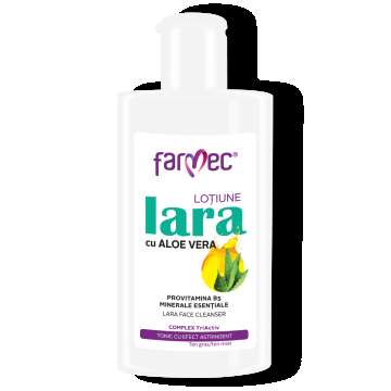 Lara Loțiune Tonică Cu Efect Astringent Pentru Tenul Gras Sau Mixt, Farmec , 150 Ml