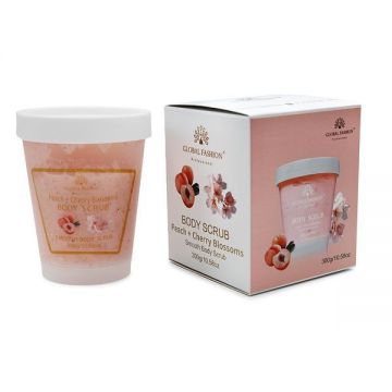 Scrub pentru corp, Global Fashion, Body Scrub, piersică și flori de cireș, 300 g