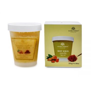 Scrub pentru corp, Global Fashion, Body Scrub, turmeric și șofran, 300 g