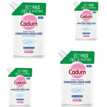 Set 4 Geluri de Duș Cadum Hidratare de Lungă Durată 500 ml – ECO PACK