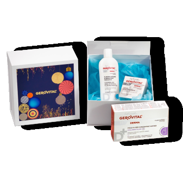 Set Cadou Dermatocosmetice Gerovital H3 Derma+: Cremă Activ Hidratantă 24h, Fiole Cu Ser Concentrat Antirid 6% și Fluid Demachiere
