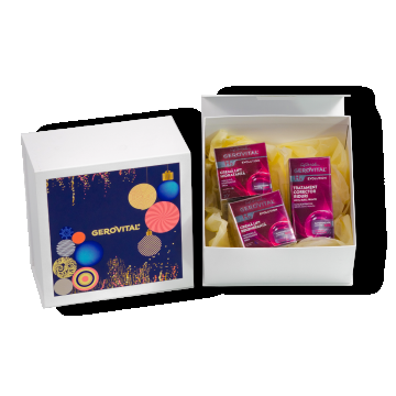 Set Cadou Gerovital H3 Evolution: Cremă Lift De Zi, Tratament Corector Riduri și Cremă Lift Regenerantă De Noapte