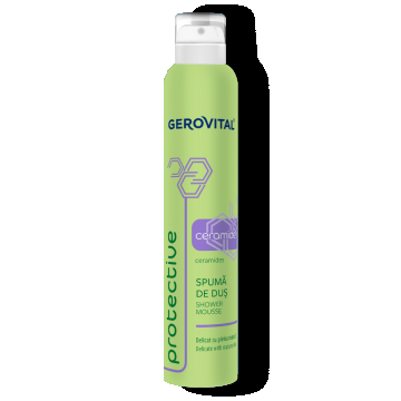 Spumă De Duș Cu Ceramide Pentru Pielea Matură  Protecție și Hidratare, Gerovital, 200 Ml