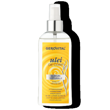 Ulei De Corp Cu Multivitamine Pentru Piele Uscată  Hidratare Intensă și Calmarea Iritațiilor, Gerovital, 150 Ml