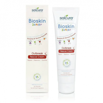 Crema reparatoare si calmanta pentru bebelusi si copii piele uscata cu eczeme Bioskin Junior, 150ml, Salcura