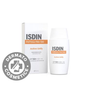 Fotoultra 100 Active Unify Fusion Fluid cu SPF50, 50ml, Isdin
