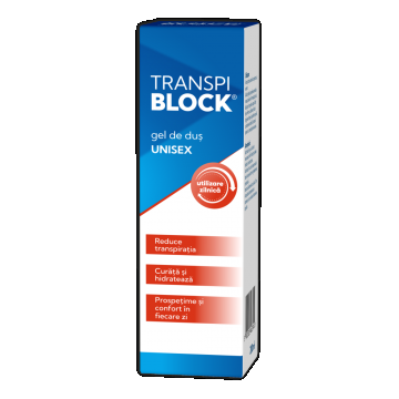 Gel de dus impotriva transpiratiei excesive, 200ml, Transpiblock